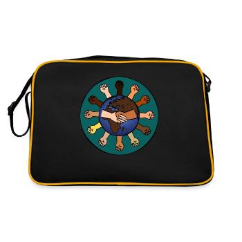 Pas de place pour le racisme - Sac Retro - noir/or - Dos