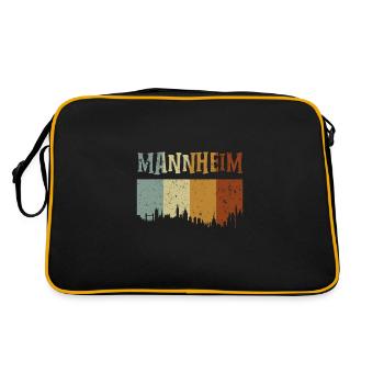 Mannheim - Retro Tasche - Schwarz/Gold - Hinten