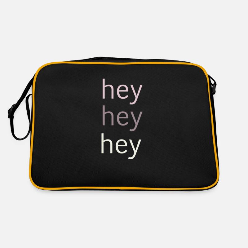 hey hey hey - Retro Tasche - Schwarz/Gold