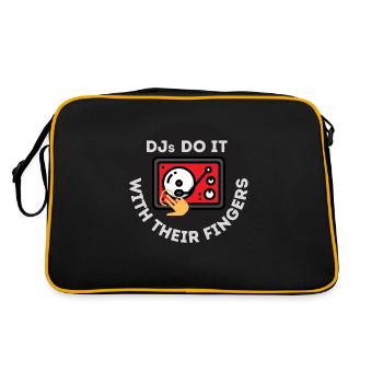 DJ Fingers STICKER - Retro Bag - black/gold - Back