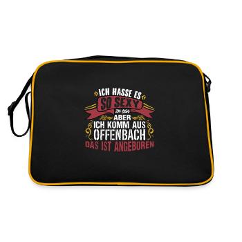 Ich hasse es so sexy zu sein #Offenbach - Retro Tasche - Schwarz/Gold - Hinten