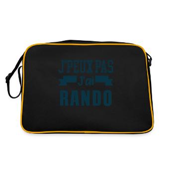 Je peux pas j'ai rando - Sac Retro - noir/or - Dos