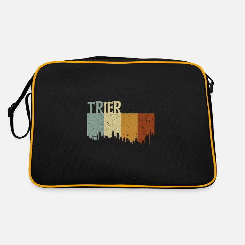Trier - Retro Tasche - Schwarz/Gold