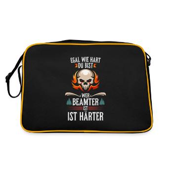 Beamter Verbeamtung Beamte Zoll - Retro Tasche - Schwarz/Gold - Hinten