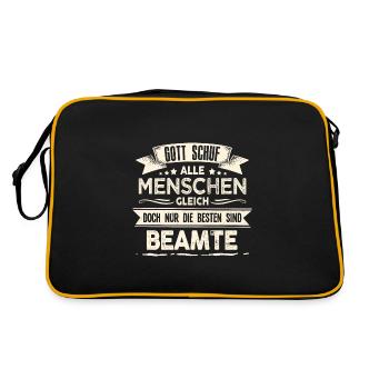Beamter Verbeamtung Beamte Zoll - Retro Tasche - Schwarz/Gold - Hinten