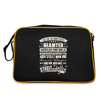Beamter Verbeamtung Beamte Zoll - Retro Tasche - Schwarz/Gold - Hinten