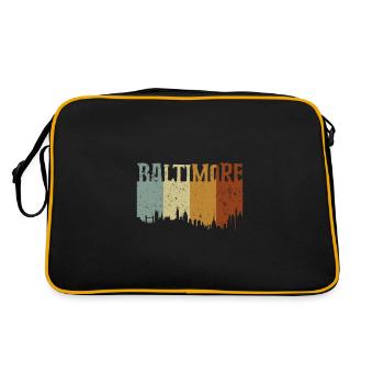 Baltimore Maryland - Retro Bag - black/gold - Back