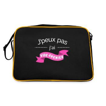 Je peux pas j'ai vide grenier - Sac Retro - noir/or - Dos