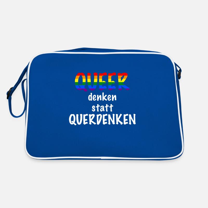 Queer denken statt Querdenken (White) Retro Tasche