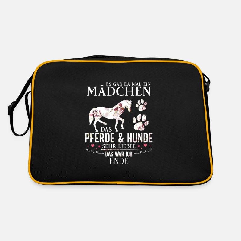 Es gab da mal ein Pferdemädchen Pferd Retro Tasche