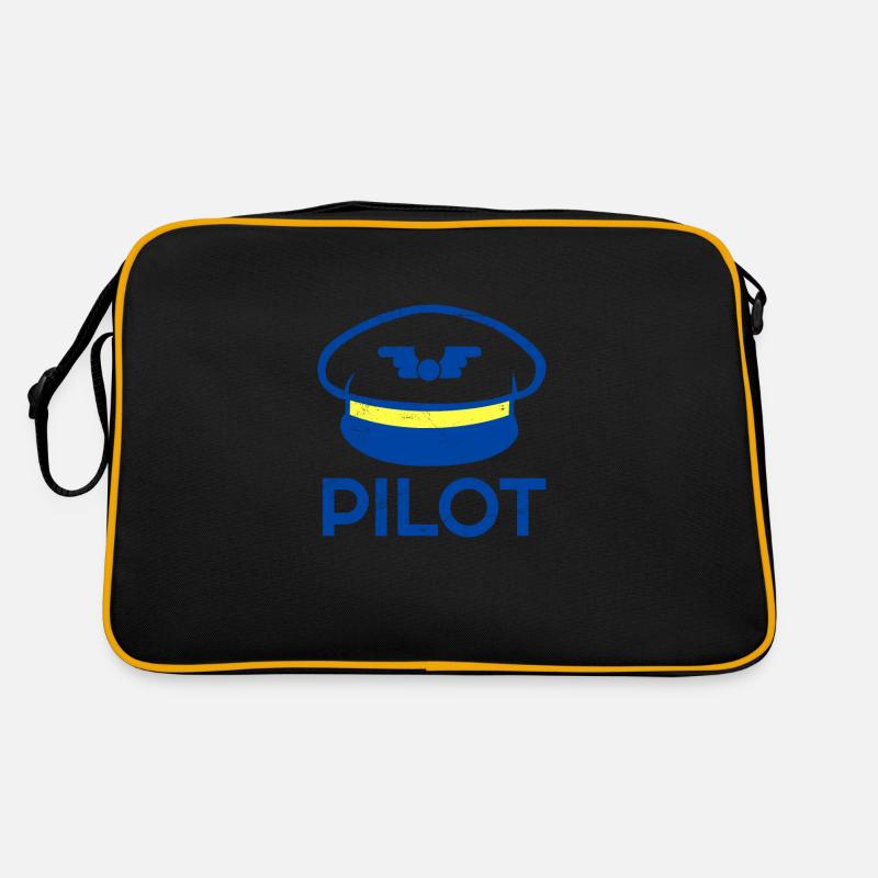 Pilot Co-Pilot Flug Paar Partnerlook Geschenkidee Retro Tasche