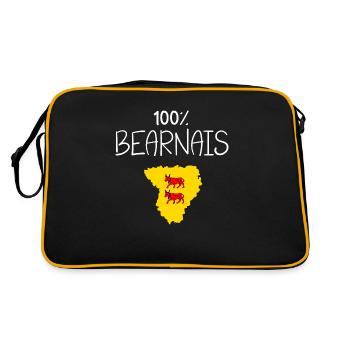 100 % bearnais - tee shirt homme béarn - béarnais - Sac Retro - noir/or - Dos