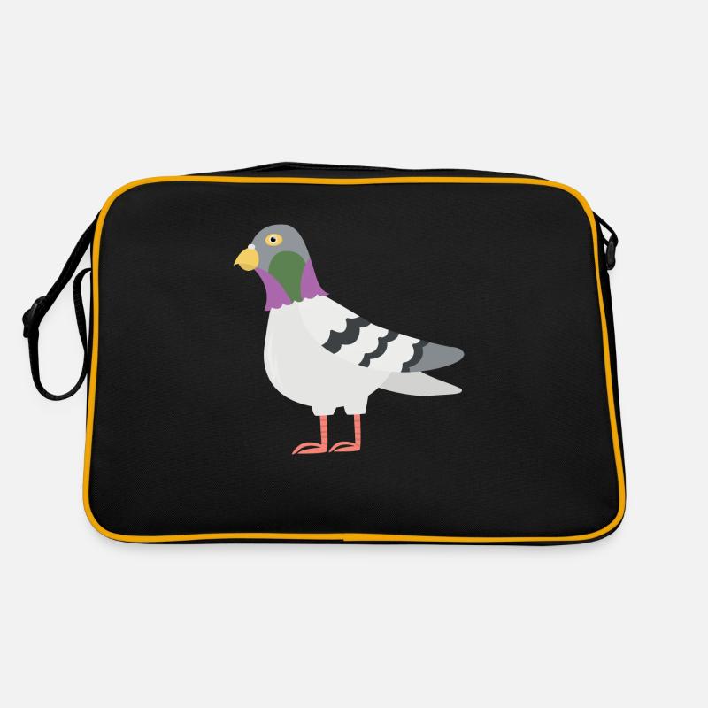 Taube - Retro Tasche - Schwarz/Gold
