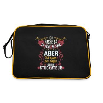 Stuckateure sind zu sexy Gipser - Retro Tasche - Schwarz/Gold - Hinten