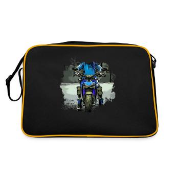 Naked Bike light blue - Retro Bag - black/gold - Back