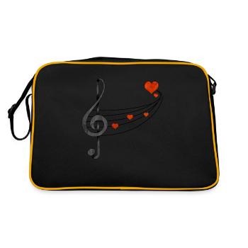Musique - Sac Retro - noir/or - Dos