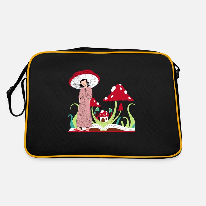 Princesse champignon, champignons rouges cottagecore Sac Retro
