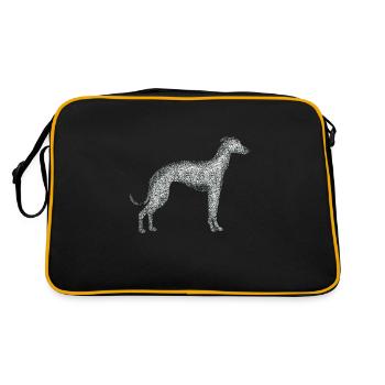 Black White Greyhound - Retro Bag - black/gold - Back