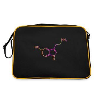 Molécule de sérotonine Chimie Bonheur Idée cadeau - Sac Retro - noir/or - Dos