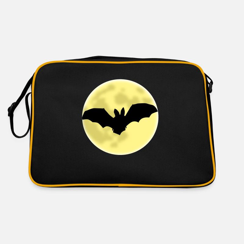 Bat, Moon, Halloween, Dracula, Vampire, bat, Retro Bag