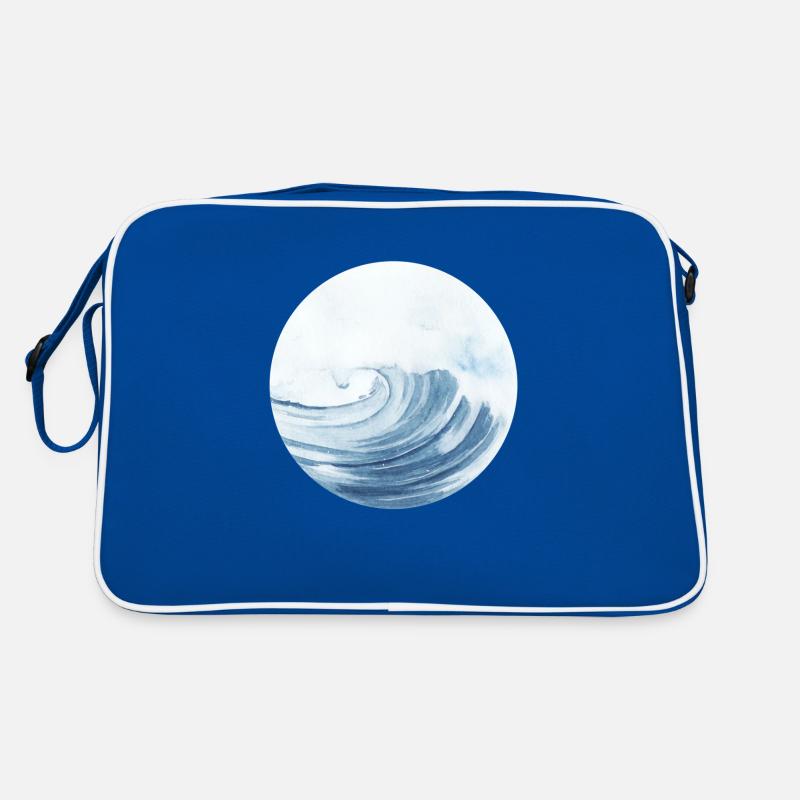 Ocean Wave Round Idée Cadeau Surf Kiting Sac Retro