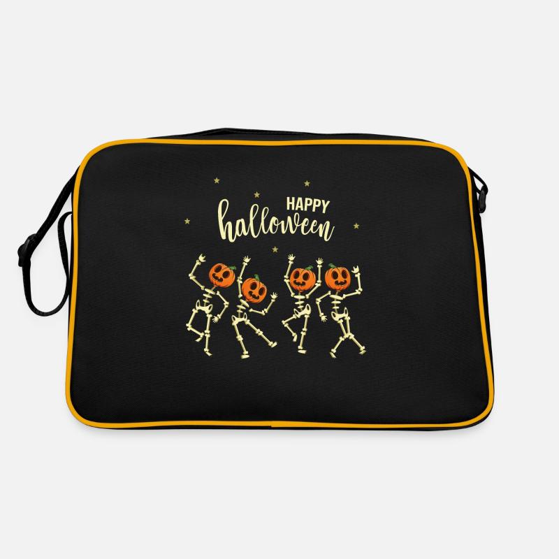 Happy Halloween - Pumpkin Skeleton Dance Sac Retro