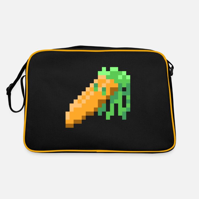 Möhre - Retro Tasche - Schwarz/Gold