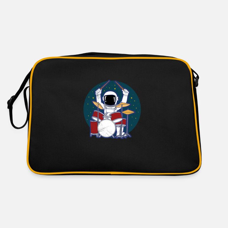 Astronaut Drummer Space Lover Geschenkidee Retro Tasche