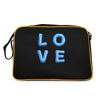 LOVE ballons bleus - Sac Retro - noir/or - Dos