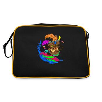 Tiki Masque TIKI Surfer - Sac Retro - noir/or - Dos