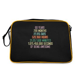 60th Anniversary Birthday Gift - Retro Bag - black/gold - Back