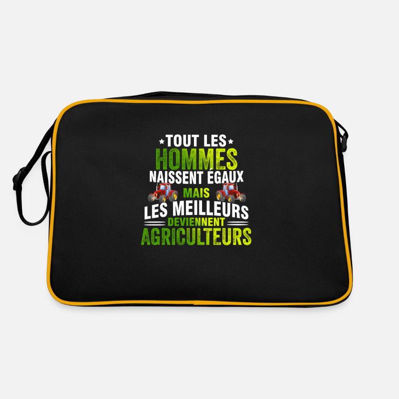 les meilleurs deviennent agriculteurs - Sac Retro - noir/or