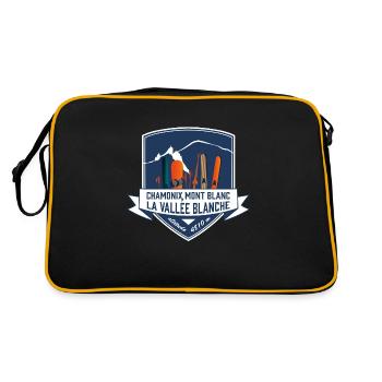 ecusson chamonix mont blanc leewarddesign - Sac Retro - noir/or - Dos