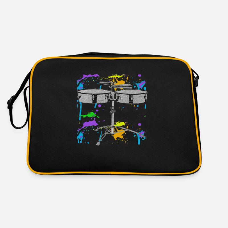 Timbal Color Splash Percussion Instrument - Sac Retro - noir/or