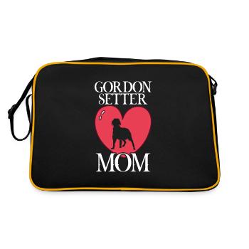 gordon setter maman chien - Sac Retro - noir/or - Dos