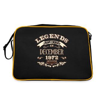 Les légendes sont nées en decembre 1972 - Retro Bag - black/gold - Back