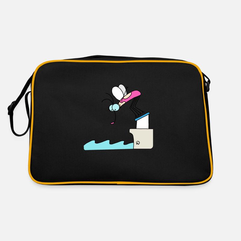 Djenné Wana aller se baigner - Sac Retro - noir/or