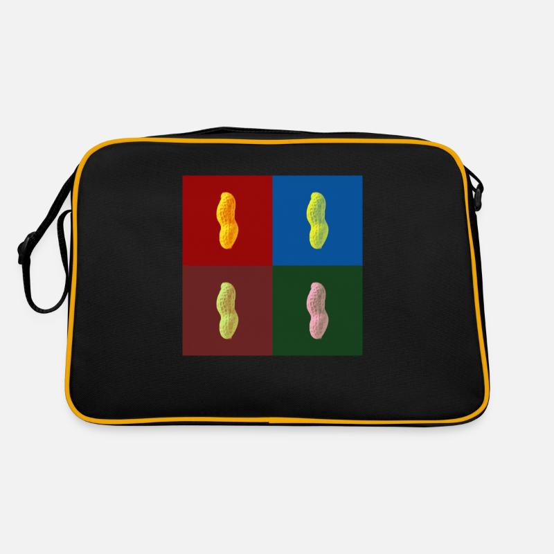 Peanut - Retro Tasche - Schwarz/Gold