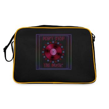 dont stop the music tons violet bordeau - Sac Retro - noir/or - Dos