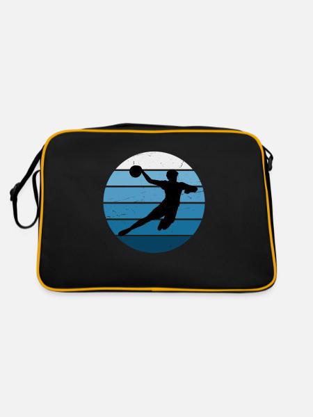 Handball Handball Enfants Joueurs de handball Hommes - Sac Retro - noir/or - Dos