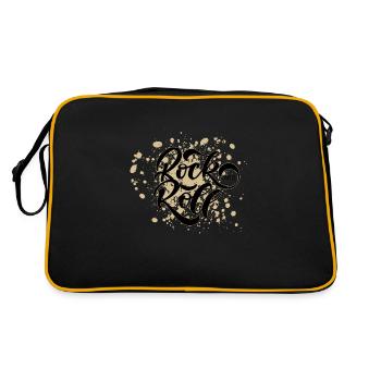 Rock and roll - Retro Bag - black/gold - Back