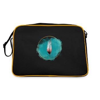 Feather Single - Retro Tasche - Schwarz/Gold - Hinten