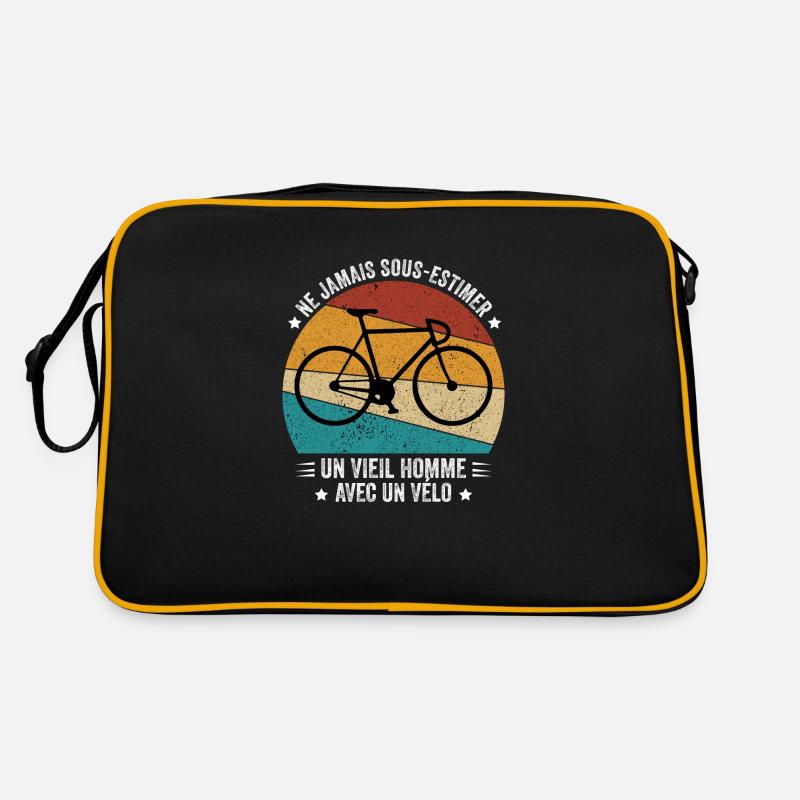 Ne Jamais Sous Estimer Un Vieil Home Avec Un Vélo Sac Retro