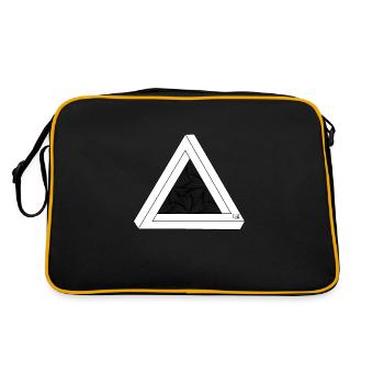 White Penrose Triangle | Cursor - Retro Bag - black/gold - Back