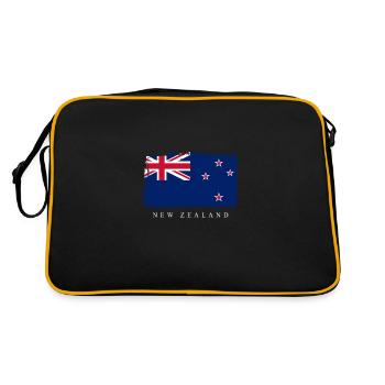 Nouvelle-Zélande Neuseeland - Sac Retro - noir/or - Dos