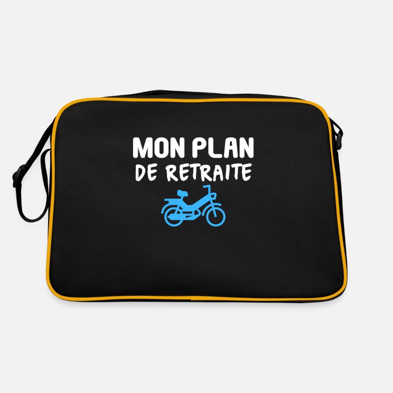 Mon plan de retraite. mobylette bleue Sac Retro