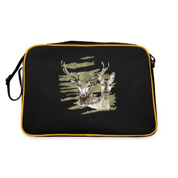 Cerfs et biches - Sac Retro - noir/or - Dos