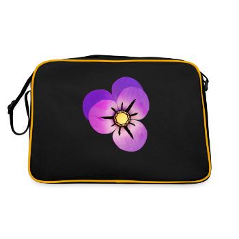 Magic Violet Petals - Retro Bag - black/gold - Back