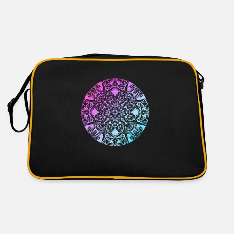 Mandala - Retro Tasche - Schwarz/Gold