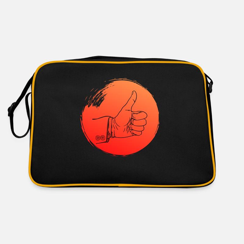 Daumen hoch - Retro Tasche - Schwarz/Gold